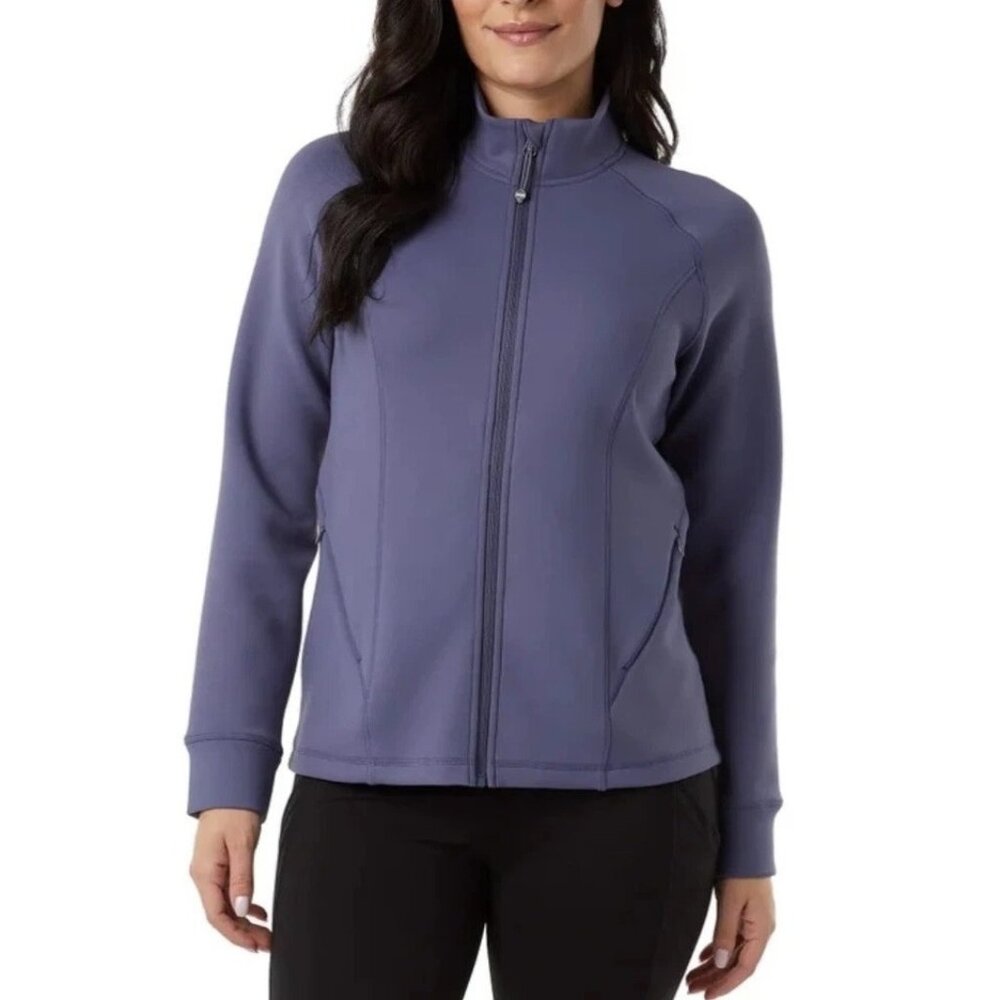 32 Degrees Women's Full-Zip Mock Neck Jacket - Lavender Blue